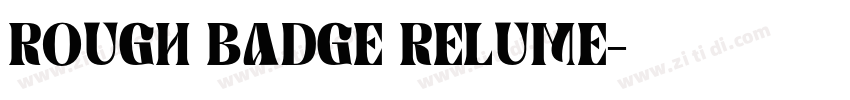 Rough Badge Relume字体转换